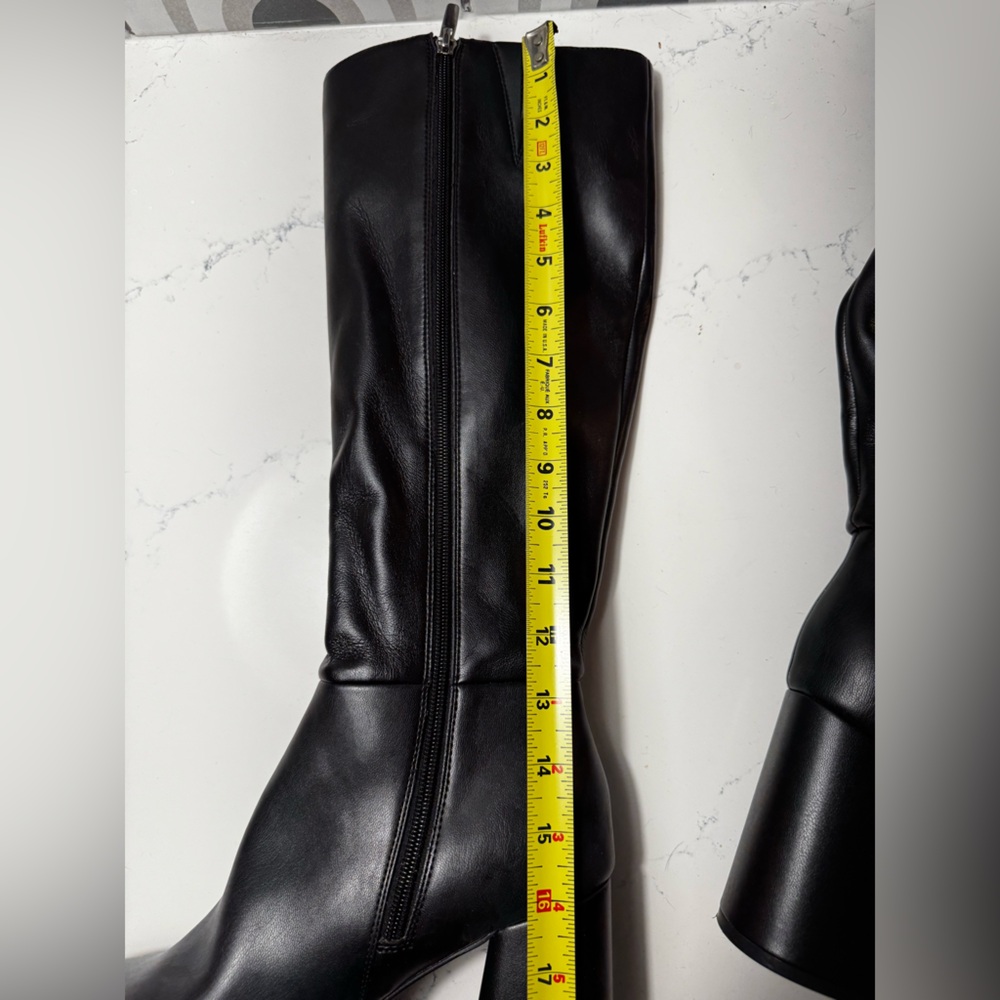 Nine West Black Platform Knee-High Boots – Never Worn - Size 9 - Picture 5 of 12